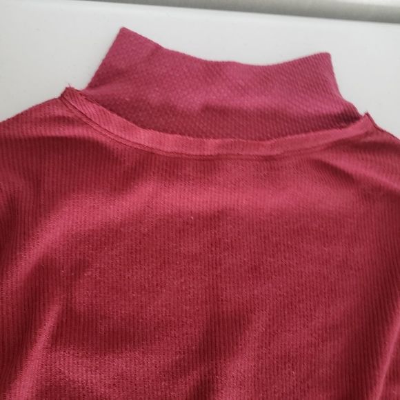 NEW Free People JoJo Long Sleeve Ribbed Thermal Snap Cuff Top in Hot Pink - Picture 7 of 11